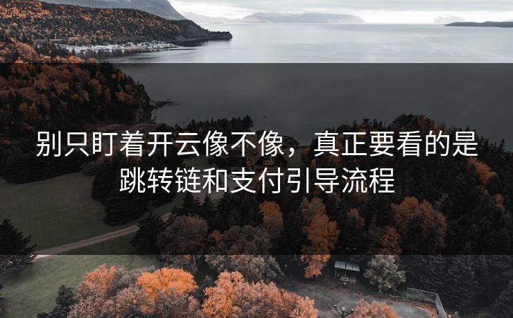 别只盯着开云像不像，真正要看的是跳转链和支付引导流程